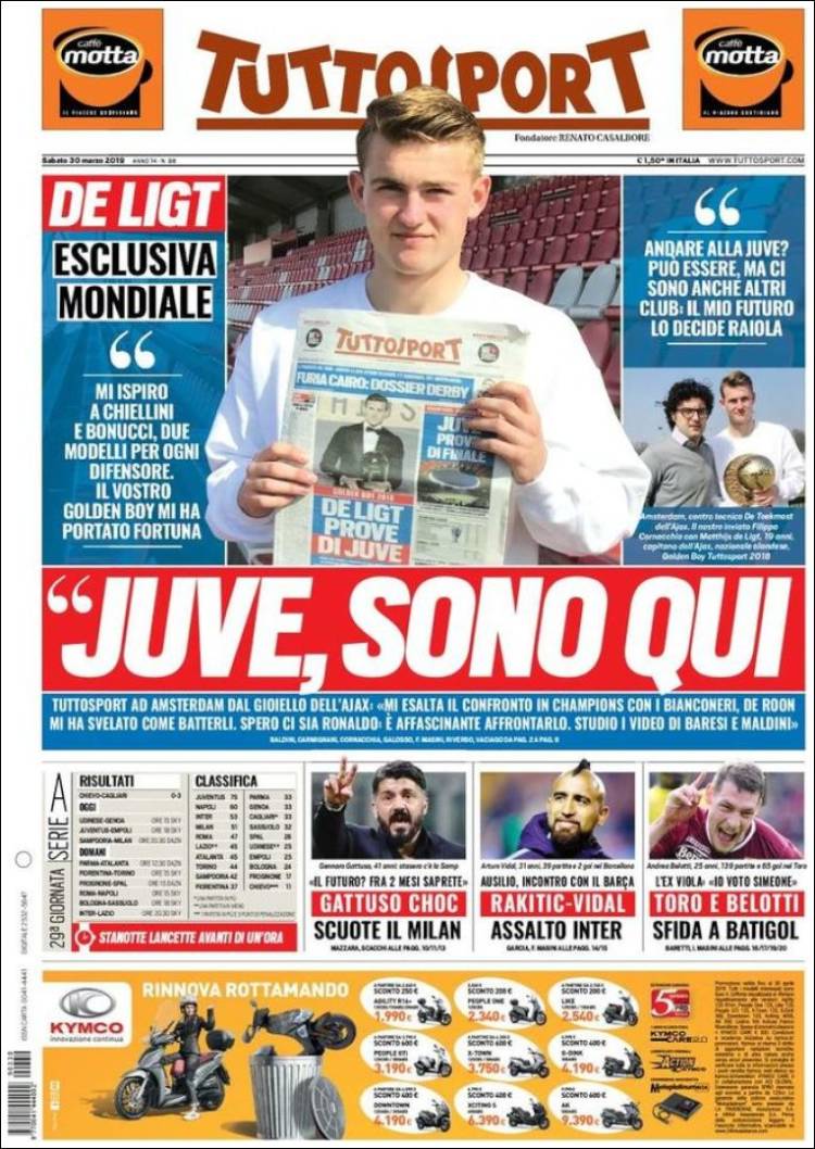 Tuttosport portada 30 03 2019