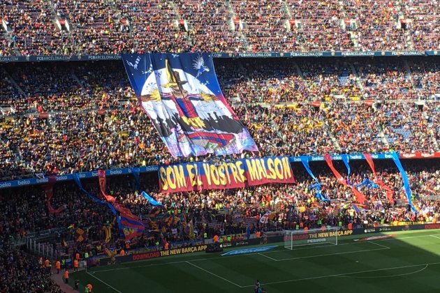 Pancarta pesadilla Barca Española Bernat Aguilar 2