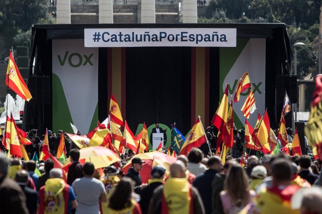 vox espanyolisme ultra plaça espanya mariacristina cataluña con españa santiago abascal -bona qualitat- Carles Palacio