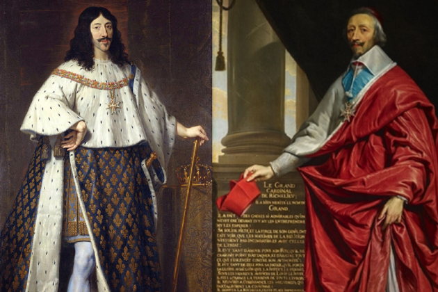 Lluis XIII de França i el cardenal Richelieu. Font National Gallery (Londres) i King's Gallery (Kensington Palace. Londres)