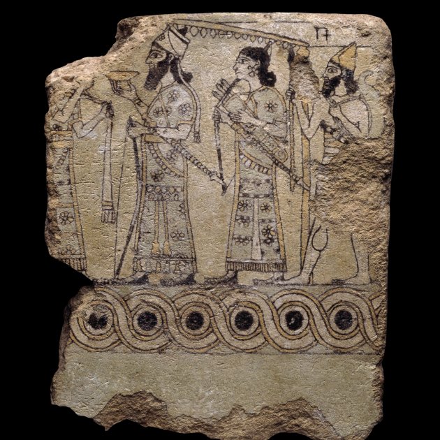 i rajola assiria i palau nord oest nimrud iraq 845 850 ac rajola d argila vidriada c the trustees of the british mu