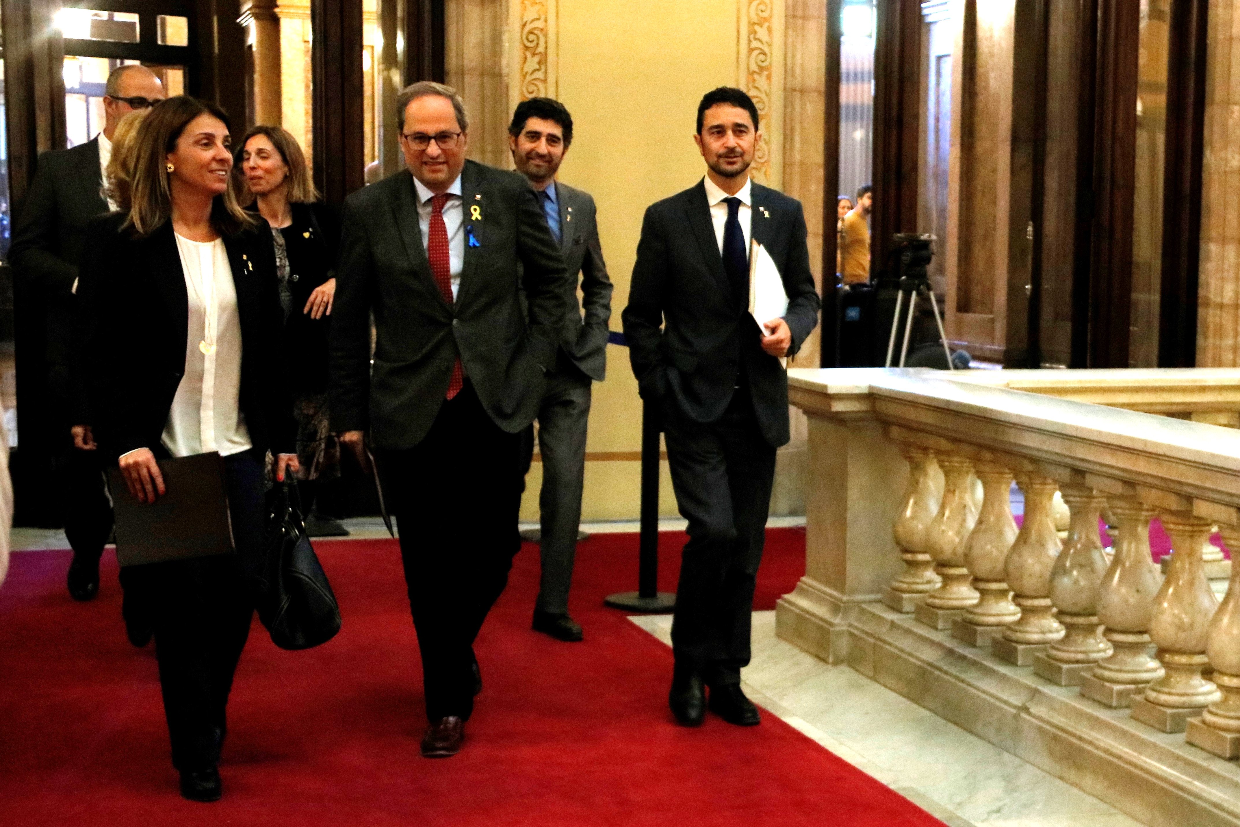 Torra no se siente aludido por la exigencia de elecciones o cuestión de confianza