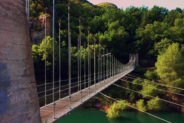 pont penjant congost de mont rebei   flickr