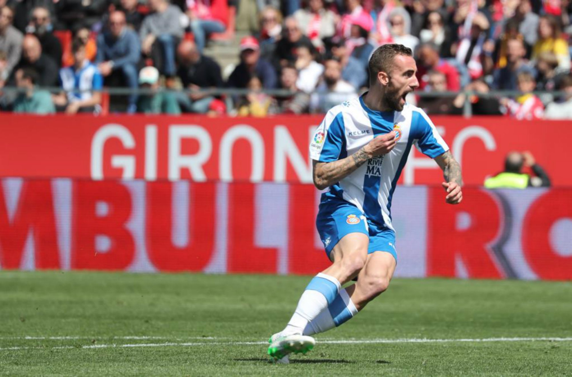 La fortuna y Darder deciden la victoria del Espanyol en Girona (1-2)