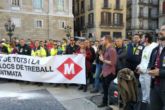 ELNACIONAL mani treballadors metro Anna Solé Sans ELNACIONAL mani treballadors metro Anna Solé Sans