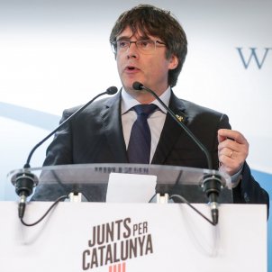 Presentació candidatura Jxcat Carles Puigdemont Brusseles - Efe Presentació candidatura Jxcat Carles Puigdemont Brusseles - Efe