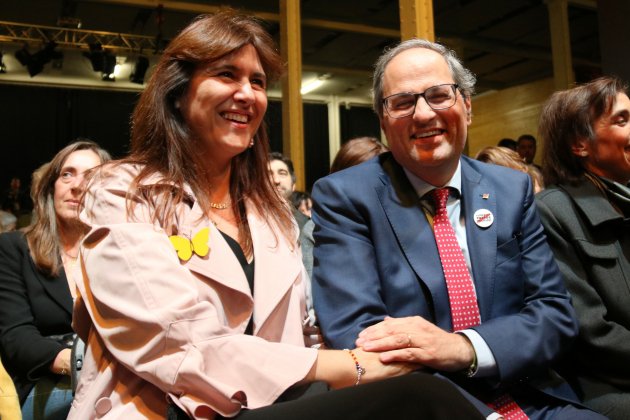 Presidente Quim Torra Laura Borras campaña 28-a - ACN