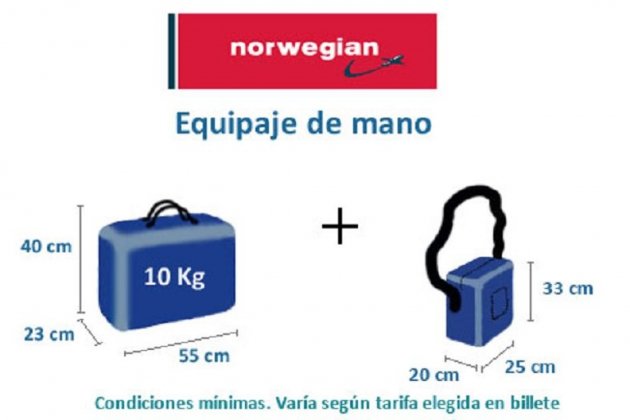 Alegre Recreación trabajador Este es el equipaje de mano que puedes llevar con Norwegian
