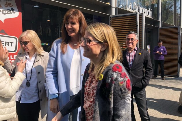 Elsa Artadi Laura Borràs mercat concenpció - Marina Fernàndez