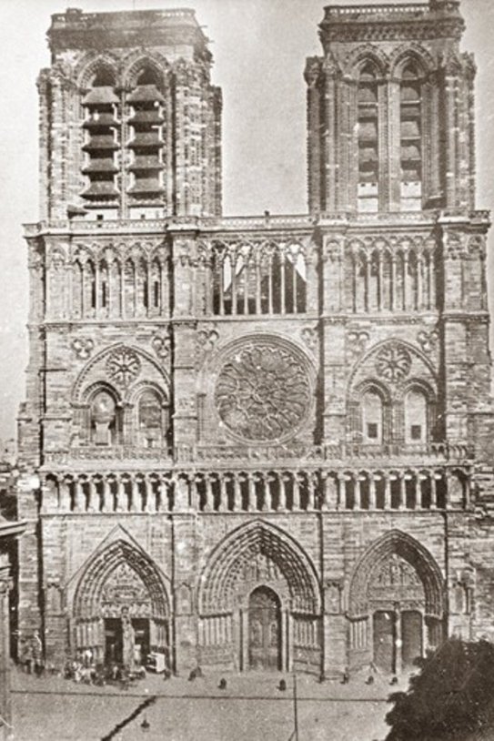 Notre Dame de Paris en 1840 Noël Marie Paymal Lerebours wikipedia