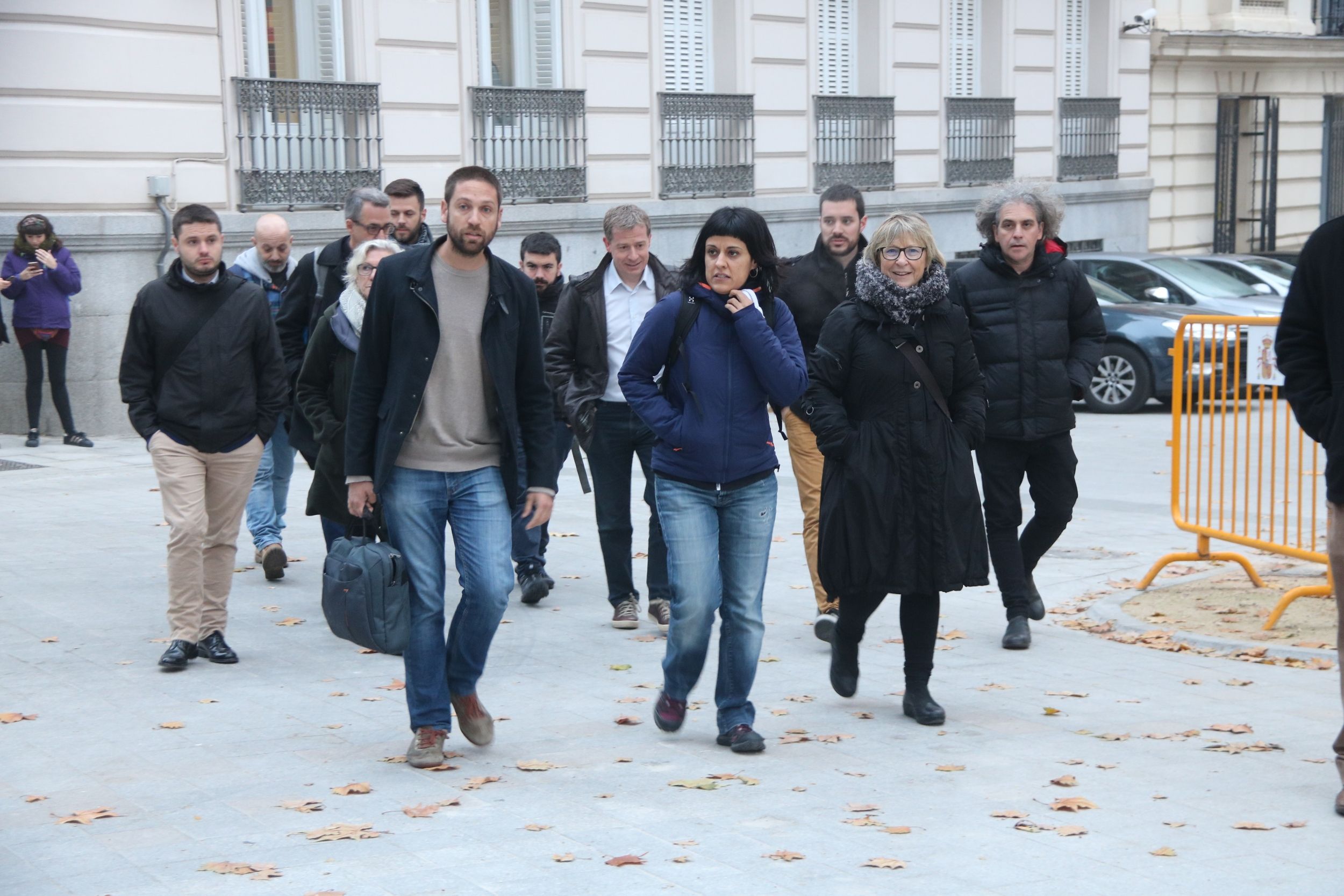 ERC y En Comú dan apoyo en Madrid a los detenidos de la CUP