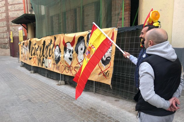 Unionistas pancarta presos Mataró - Marina Fernàndez