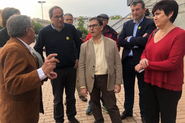President Quim Torra Jaume Alonso Cuevillas acte campanya Roses - Marina Fernandez