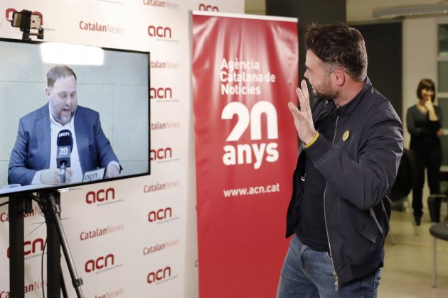 Oriol Junqueras Gabriel Rufián rueda de prensa Soto del Real EFE