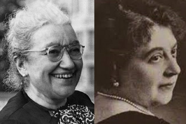 Francesca Bonnemaison (1939) y Carme Karr (1912). Fuente Ayuntamiento de Barcelona y Revista Ilustración Catalana