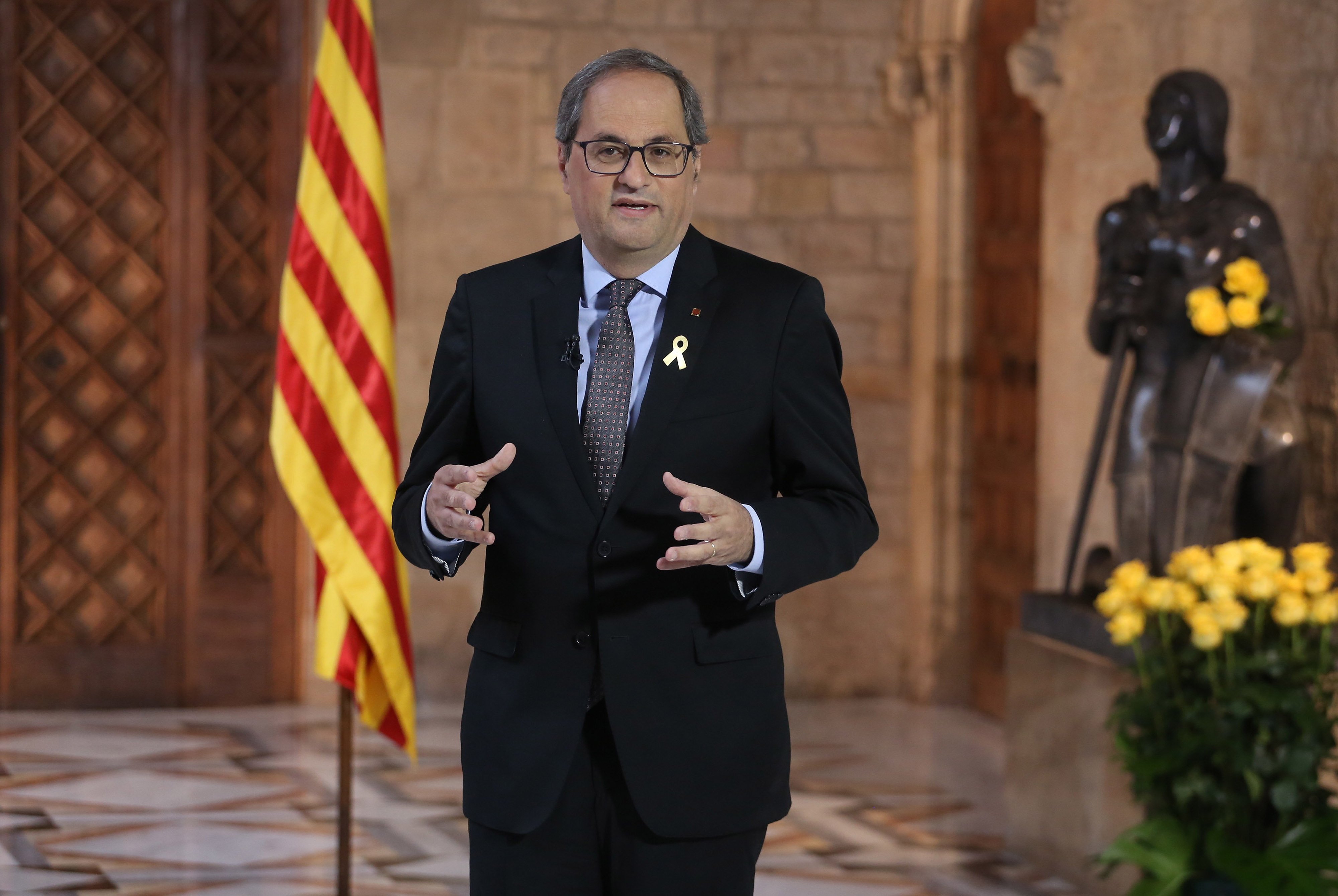 Catalan president Torra calls on the international community in English