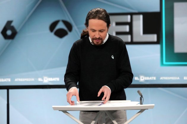 Pablo Iglesias debat atresmedia eleccions 28a - Efe