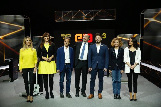 ELNACIONAL foto familia candidatos elecciones 28ª debate tv3 - Sergi Alcàzar