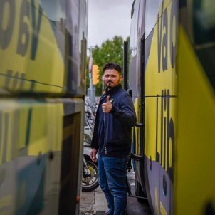 Rufian autobus Junqueras - Marc Puig ERC Rufian autobus Junqueras - Marc Puig ERC