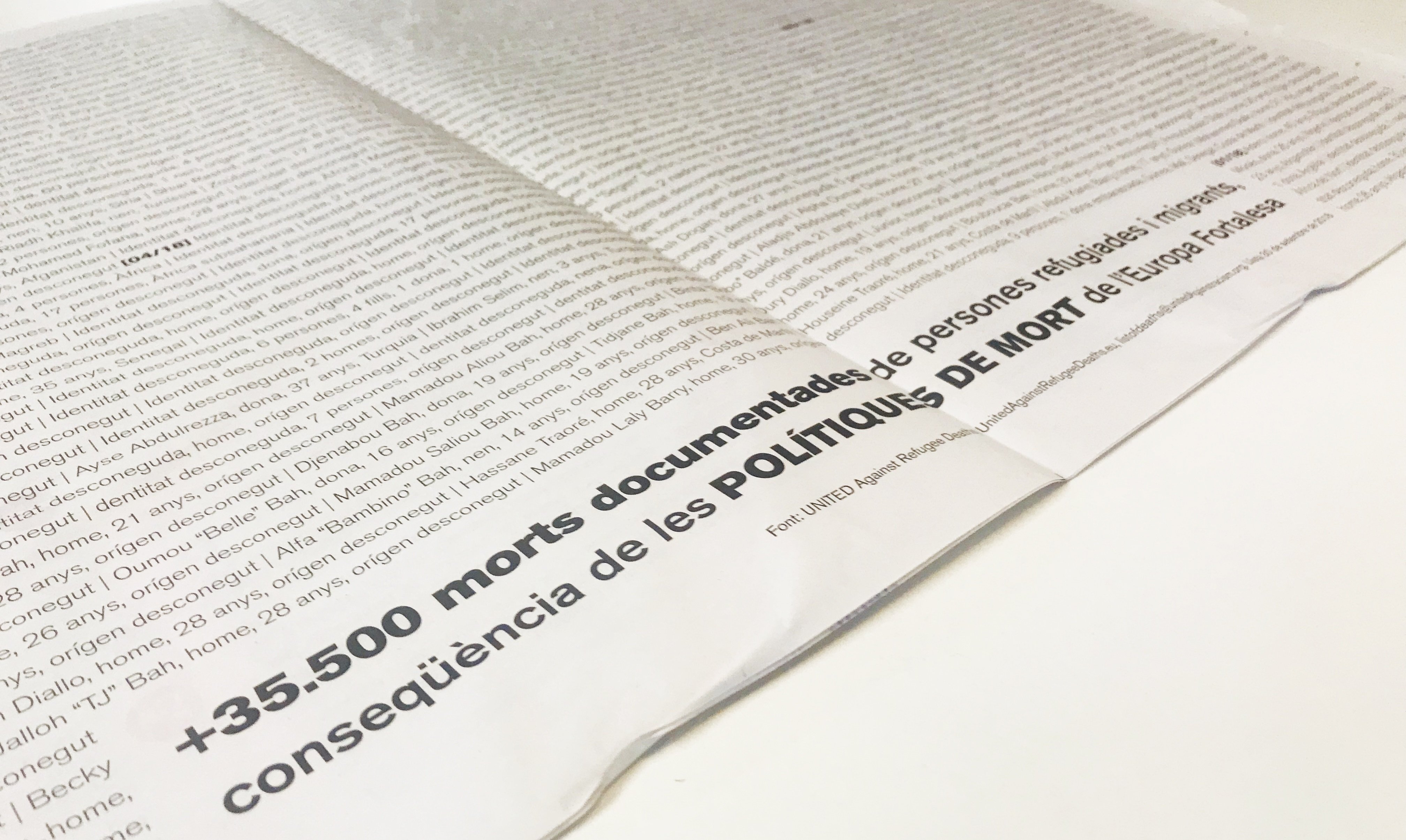 Stop Mare Mortum reparte diarios con las propuestas de asilo para el 28-A