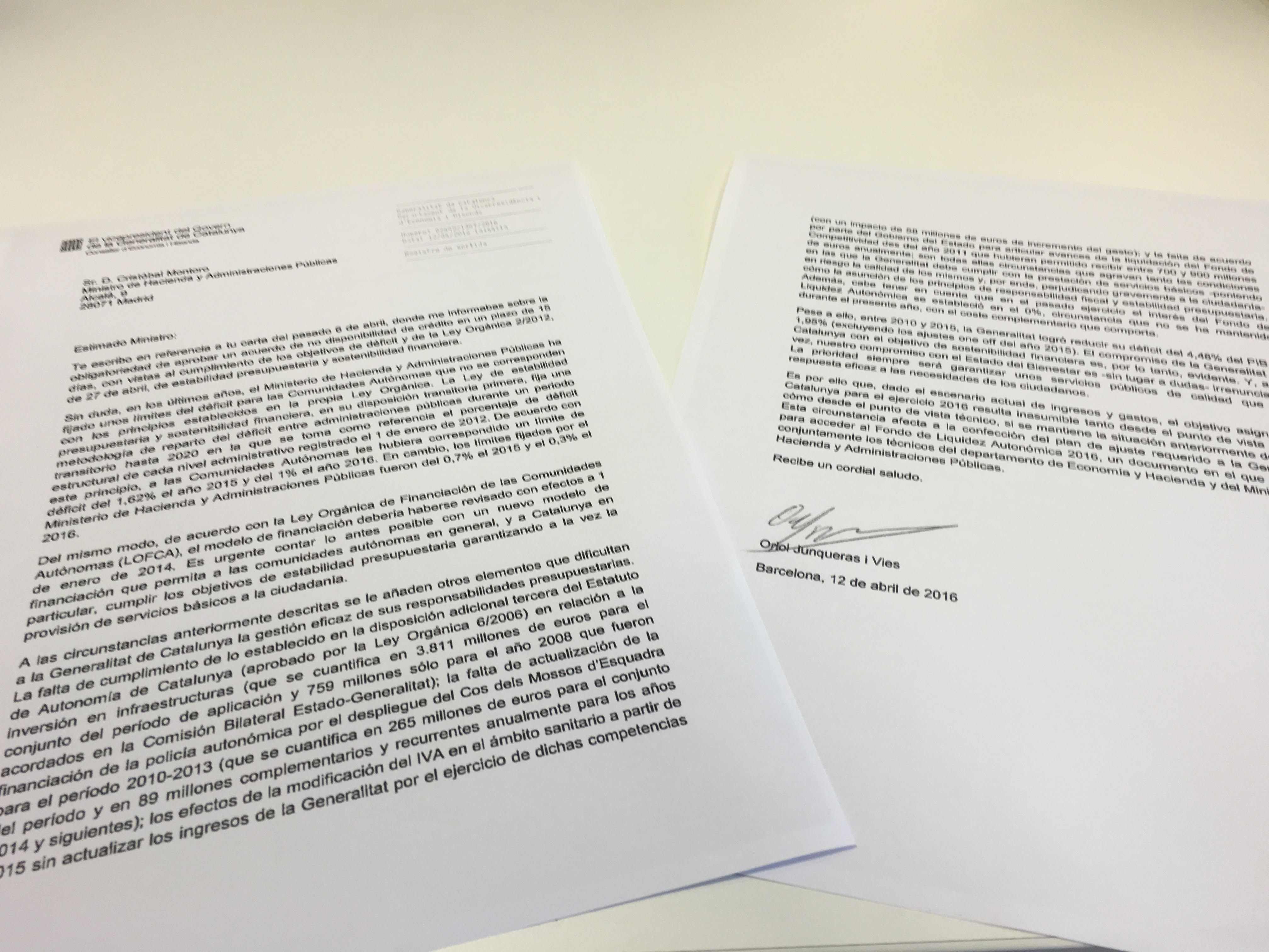 Junqueras responde a Montoro: "El déficit es inasumible"