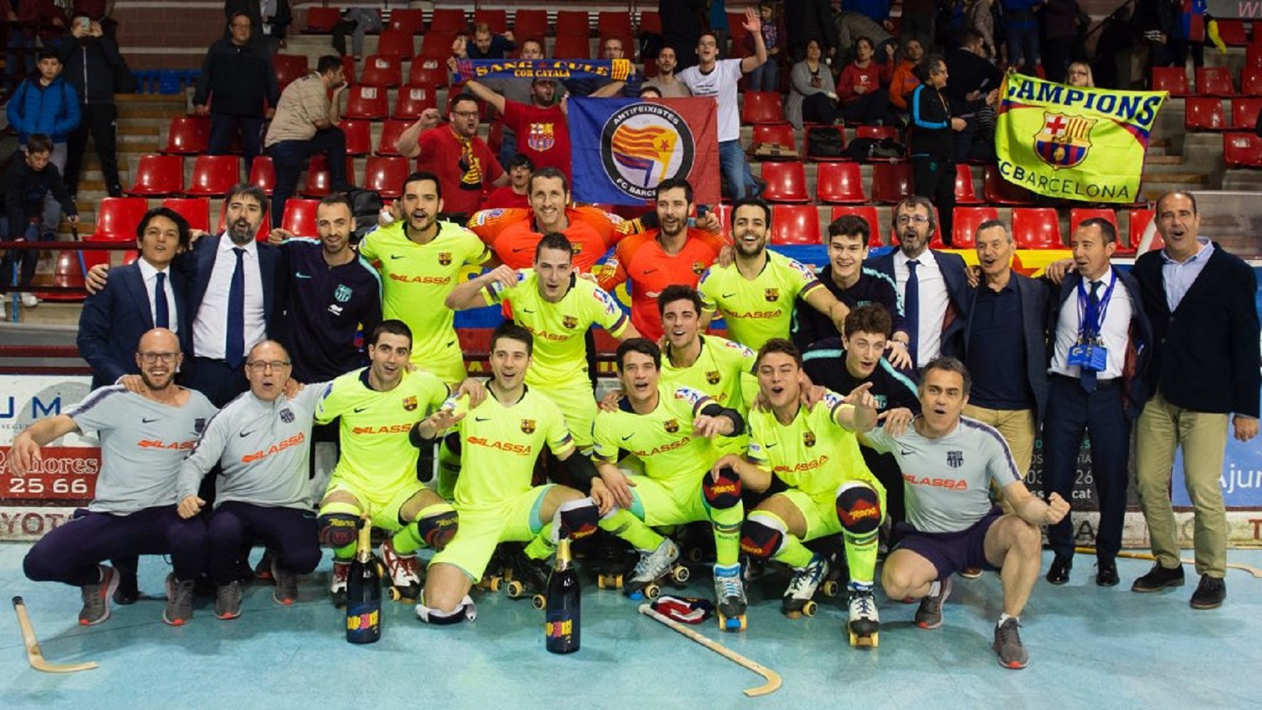 El Barça d'hoquei, campió de l'OK Lliga a cinc jornades del final