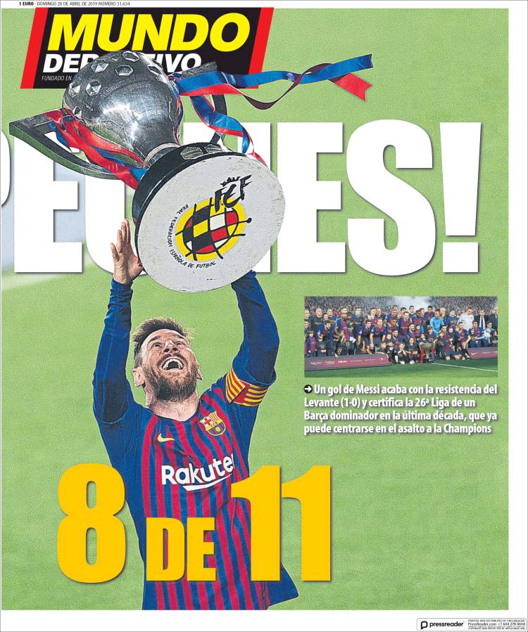 Mundo Deportivo Llevada|Traída 28 04 2019 Mundo Deportivo Llevada|Traída 28 04 2019