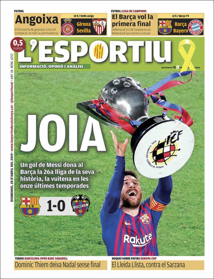 El Deportivo Portada 28 04 2019 El Deportivo Portada 28 04 2019