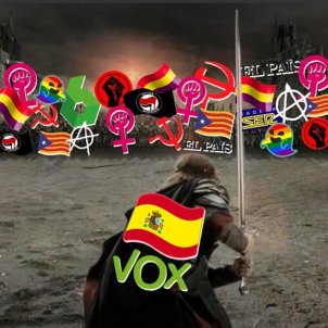 El tuit bel·licista de Vox en plena jornada electoral
