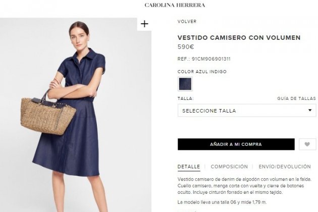 vestit carolina herrera leticia blau