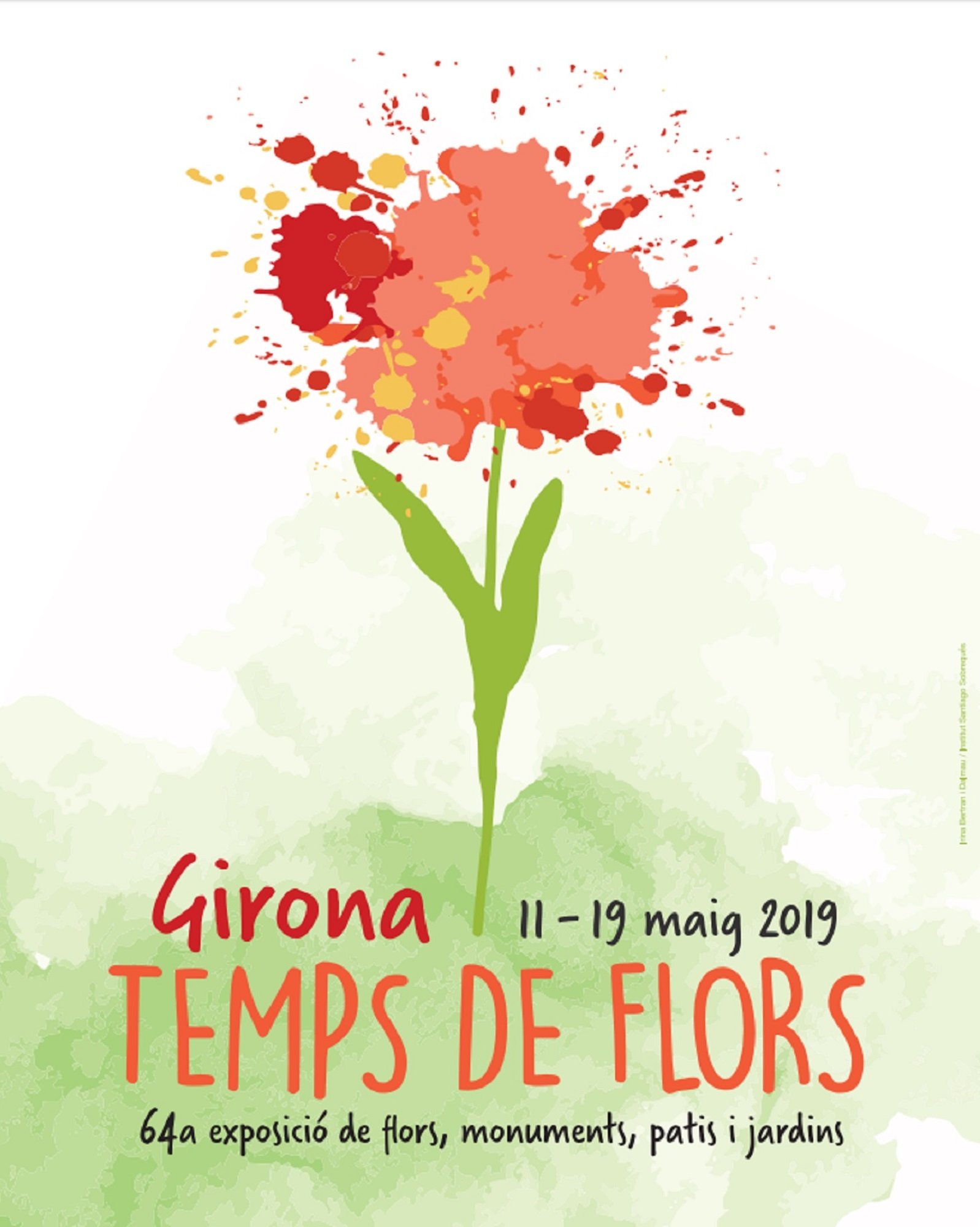 cartel 2019 Girona Tiempo de flores www.gironatempsdeflors.cat 