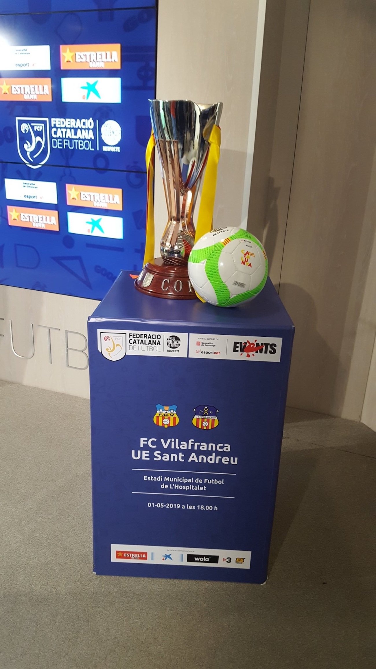 La FCF también aplaza la final de la Copa Catalunya de fútbol por el coronavirus
