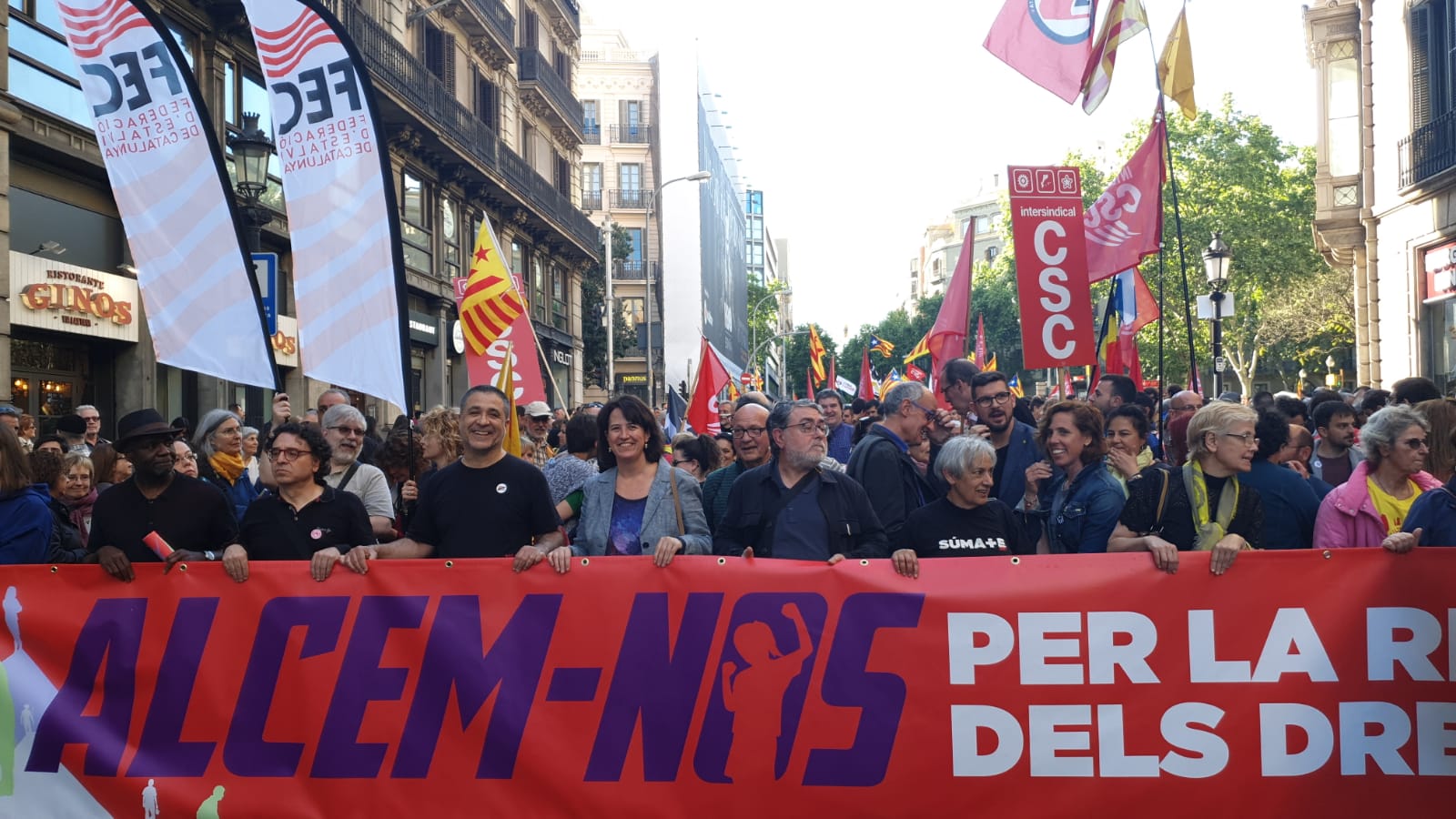 La manifestació de l'ANC per l'1 de maig