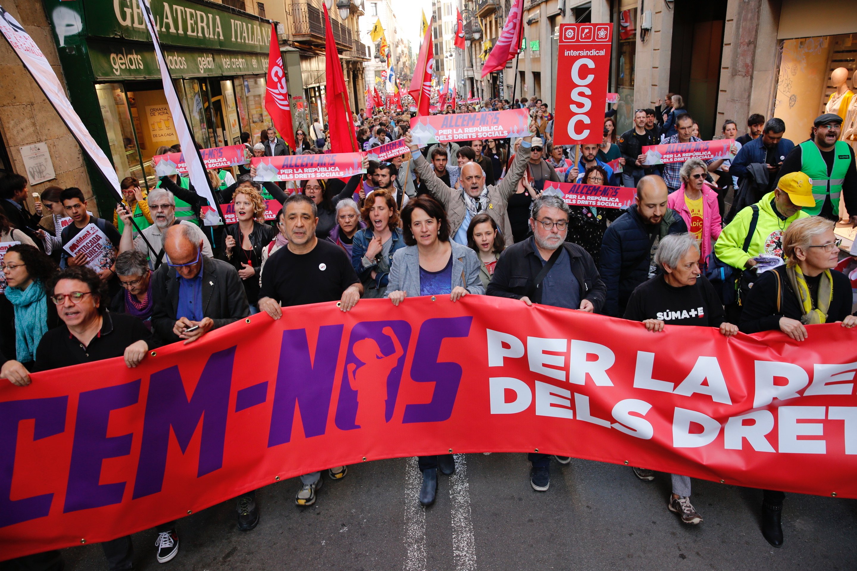 El independentismo se moviliza el 1 de mayo "por la república de los derechos sociales"