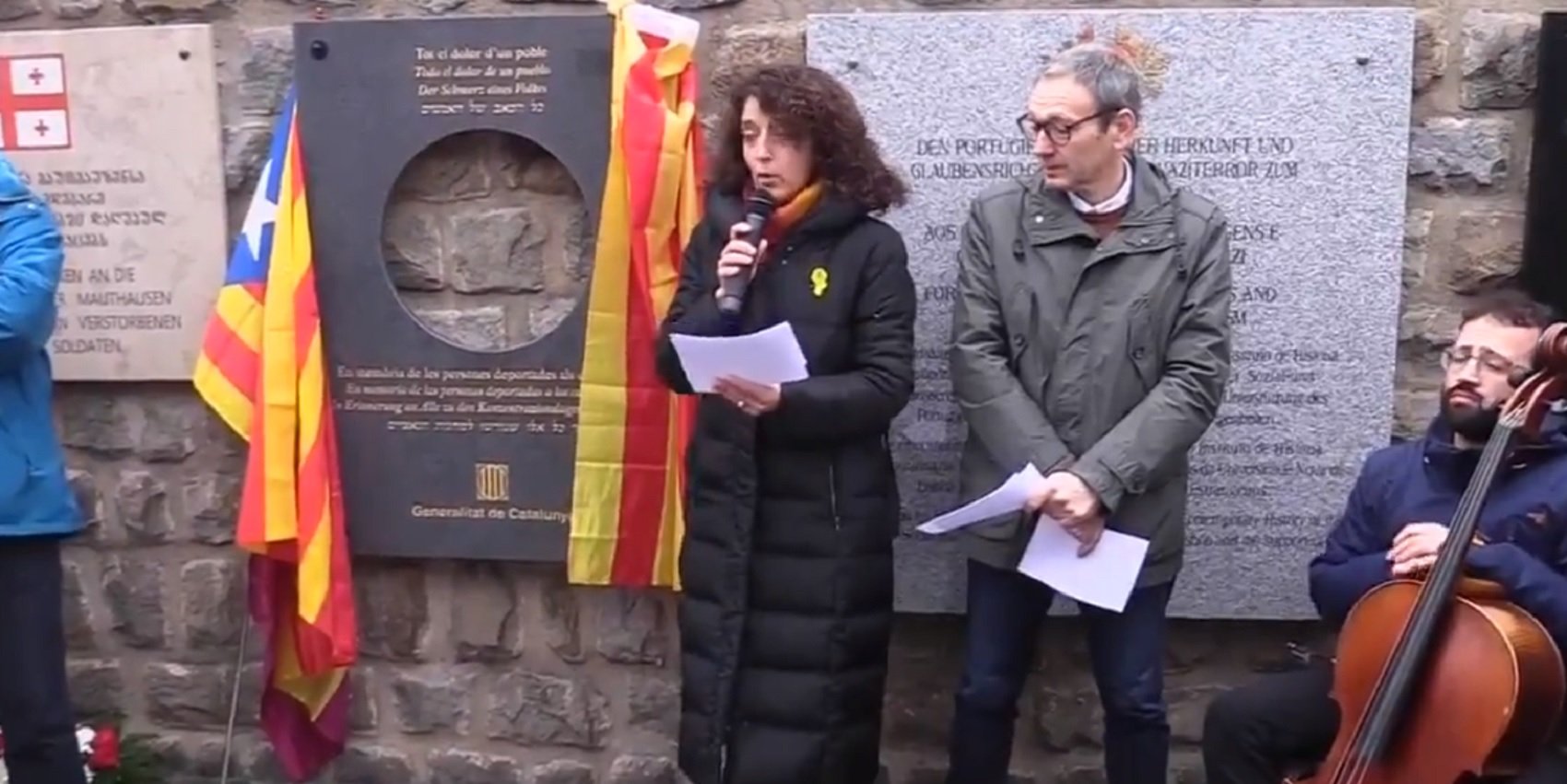 VÍDEO| Así ha plantado la delegación española Mauthausen