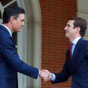 Reunió Pedro Sànchez Pablo Casado Palau Moncloa maig 2019 Reunió Pedro Sànchez Pablo Casado Palau Moncloa maig 2019