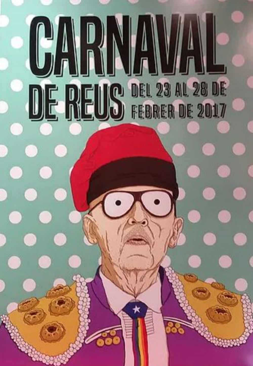 Reus publicita su carnaval con Franco vestido de torero y con barretina