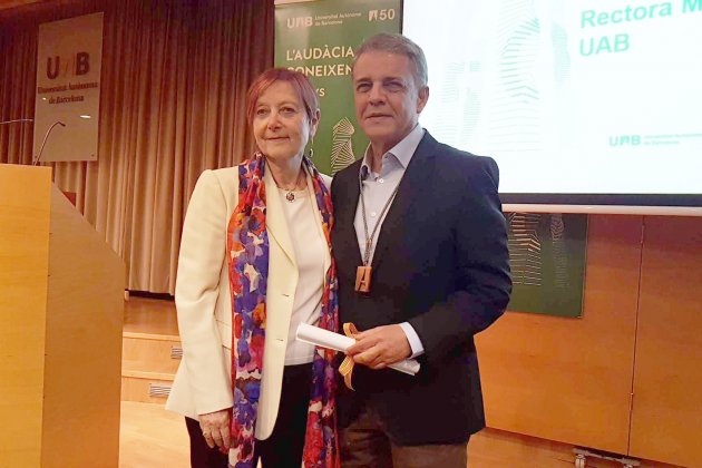Puyal con rectora doctor honoris causa UAB