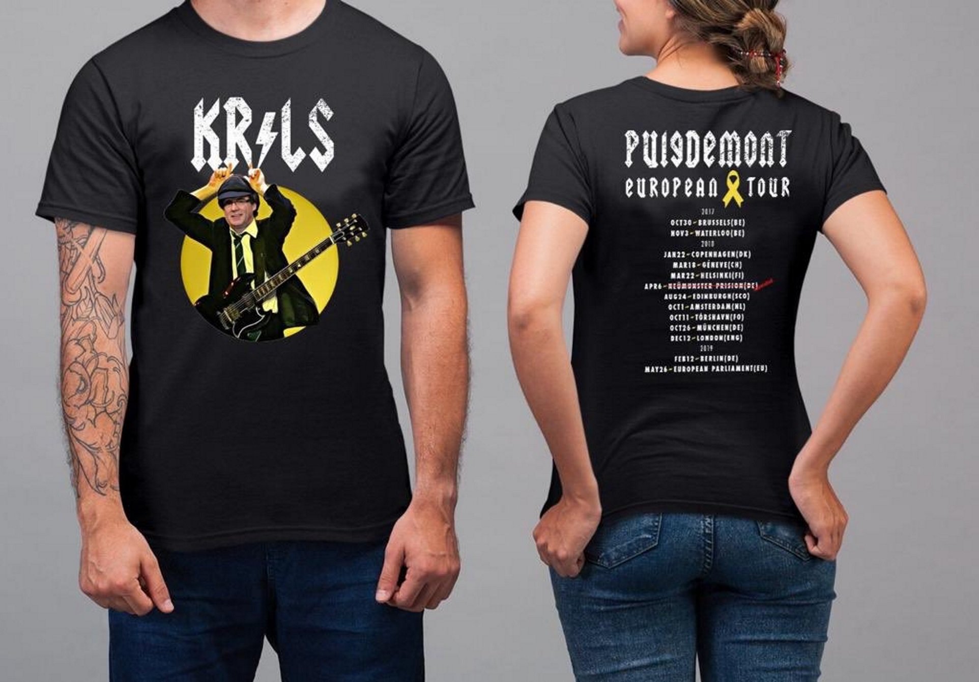 Ponen en venta las camisetas más rockeras del 26-M