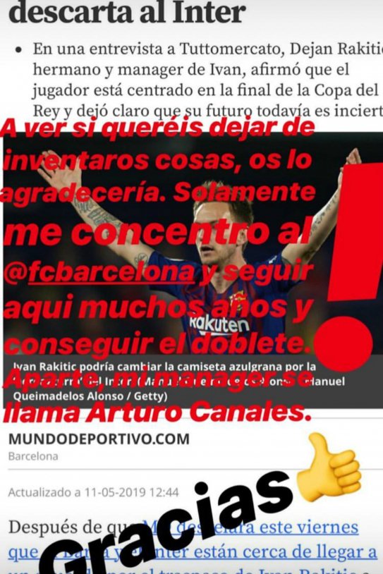 Rakitic Instagram Mundo Deportivo @ivanrakitic