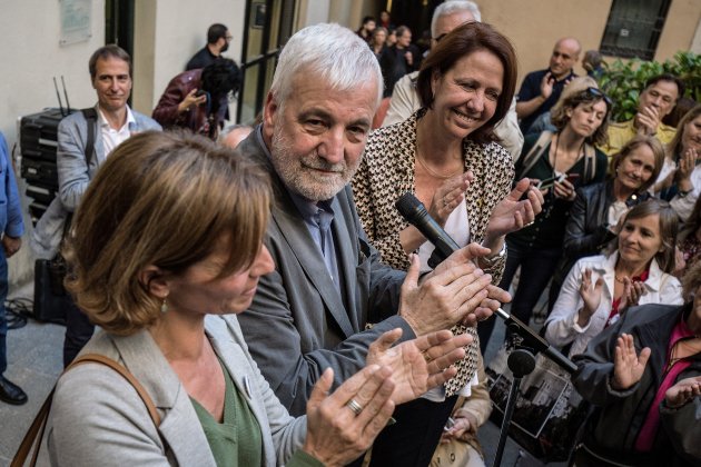 Jami Matamala Marta Madrenas acto Girona juntos por catalunya (buena calidad) - Carles Palacio