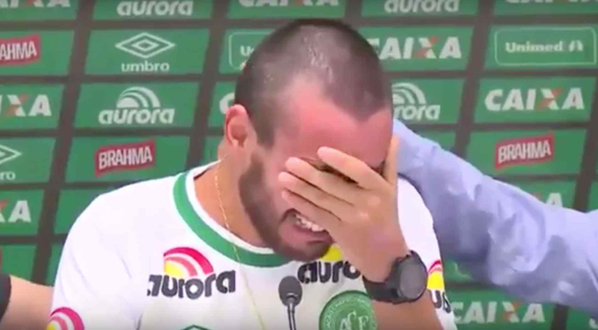 La colpidora roda de premsa d'un dels supervivents del Chapecoense