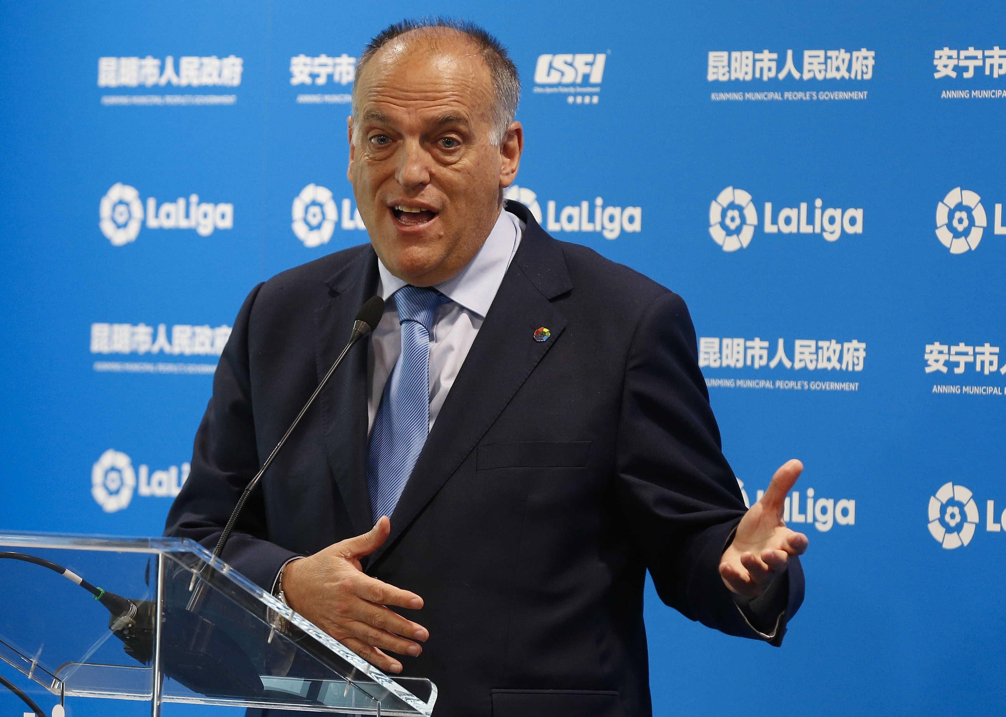 Javier Tebas se congratula por los resultados de Vox