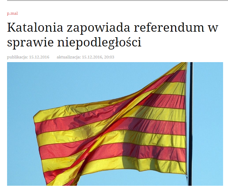 La premsa polonesa també s'interessa pel referèndum