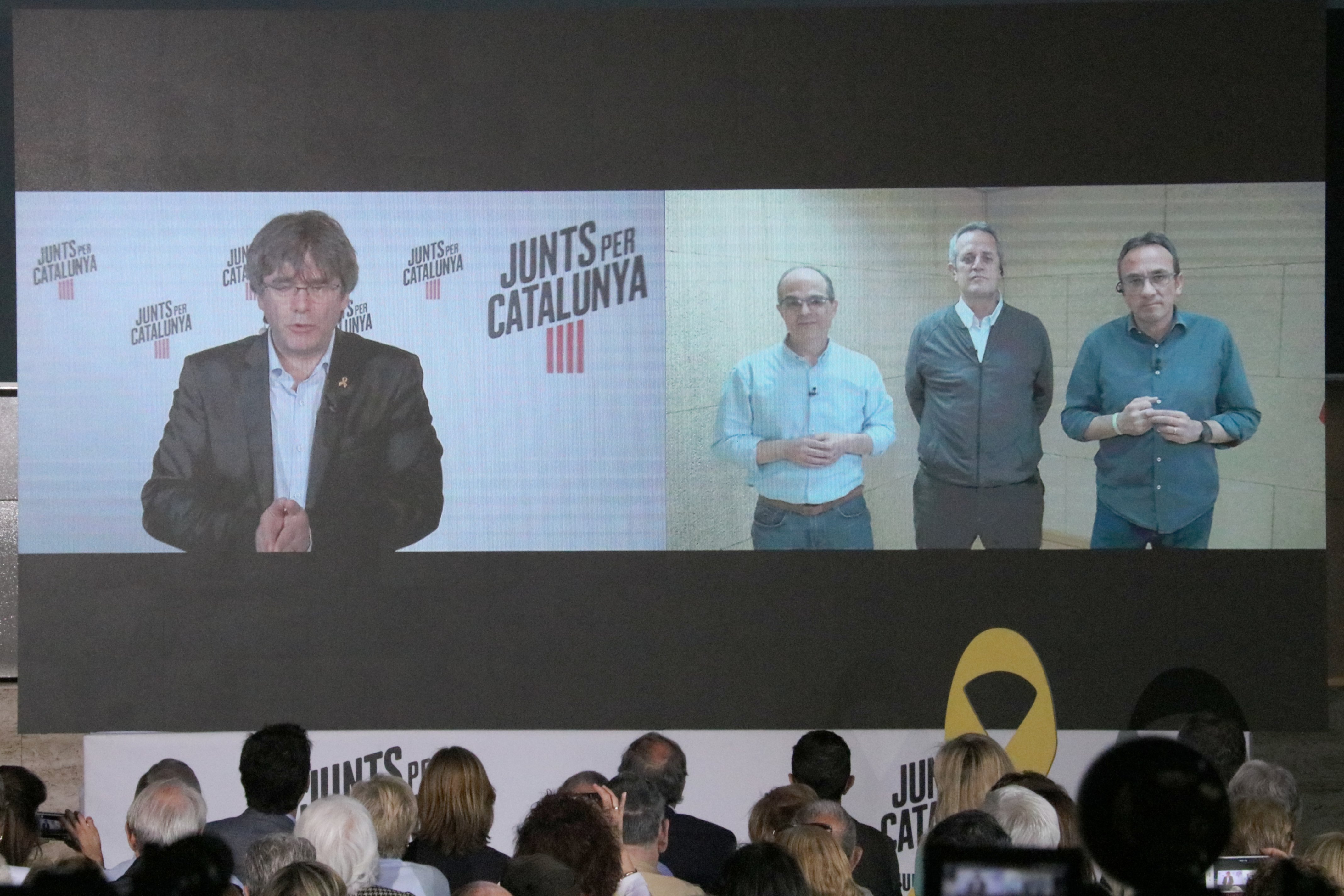 Empenta dels presos i exiliats de JxCat: "Les urnes són la nostra arma"