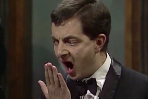 Mr Bean bostezando @mrbean