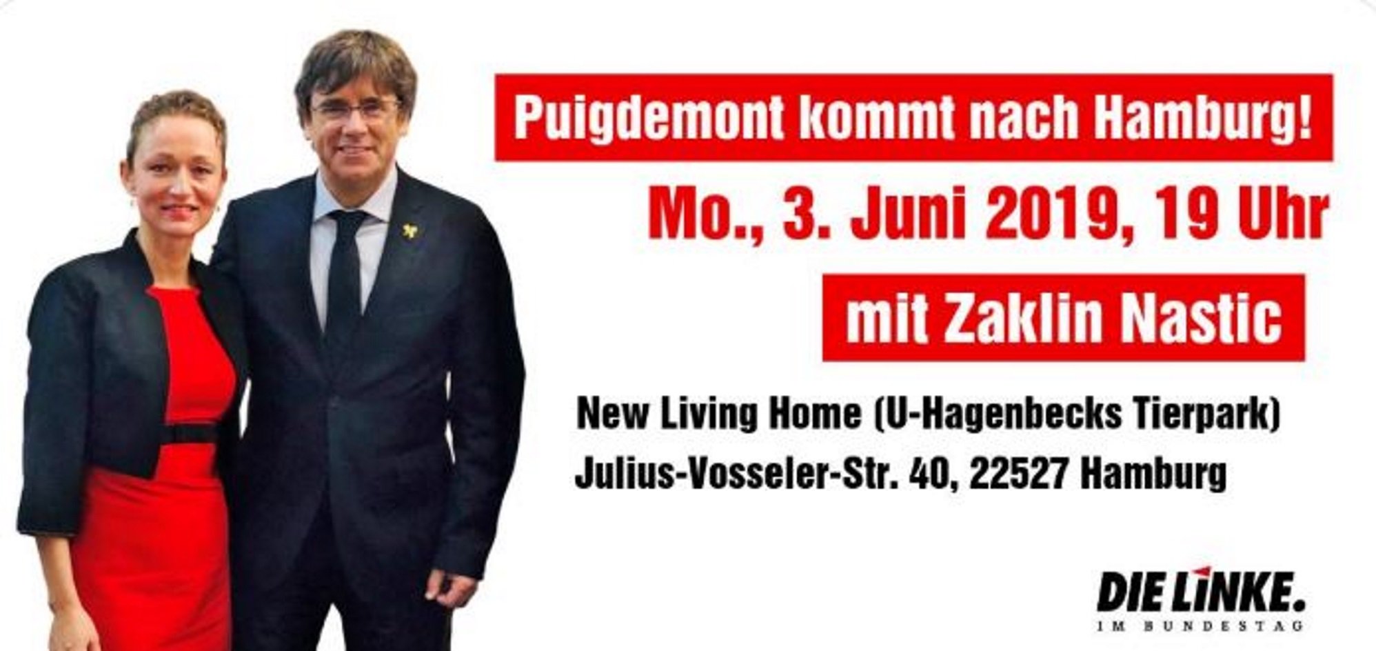 El partido de izquierdas Die Linke invita a Puigdemont a un acto después del 26-M