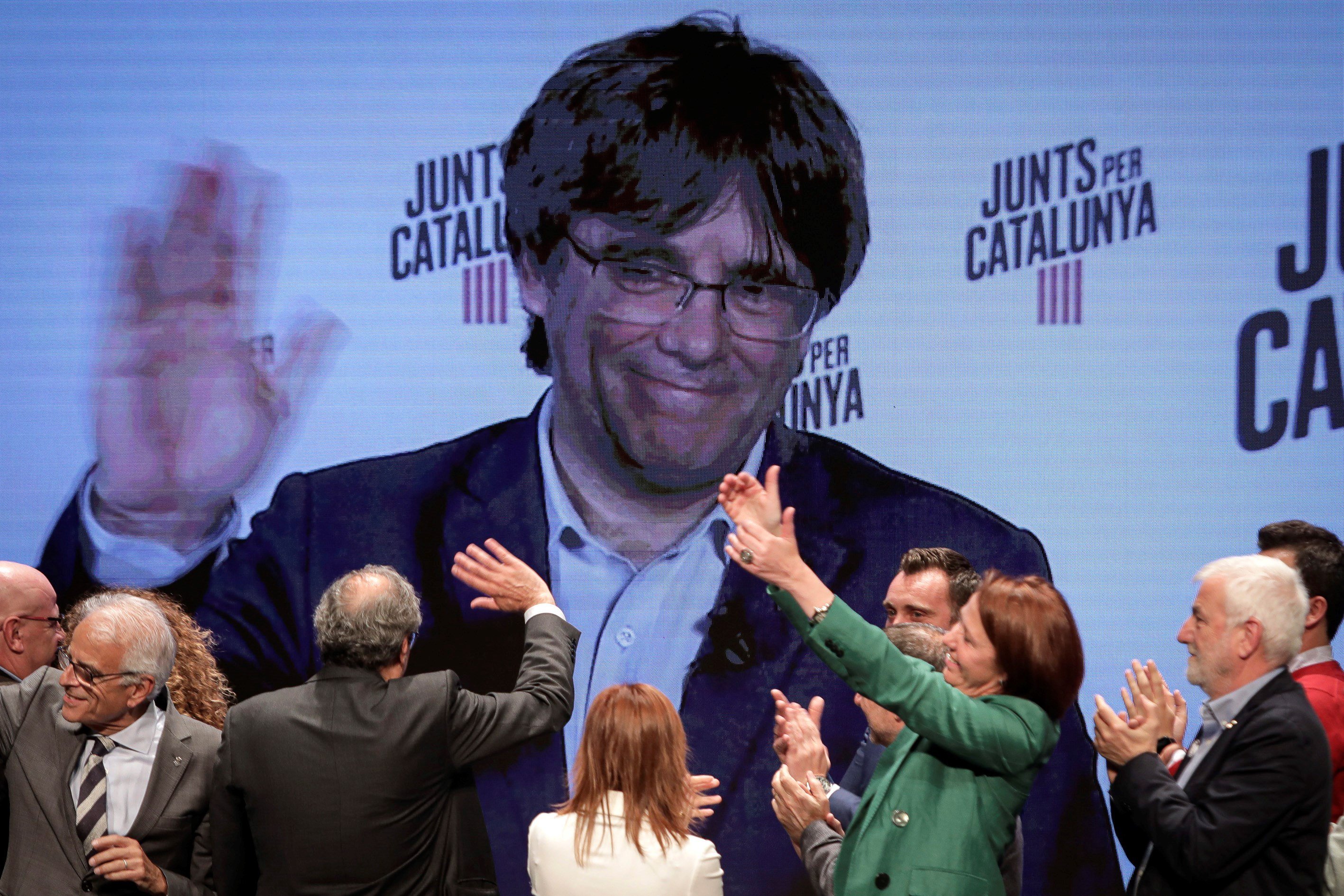 Puigdemont defiende a Jordi Sànchez en el aniversario de las elecciones europeas