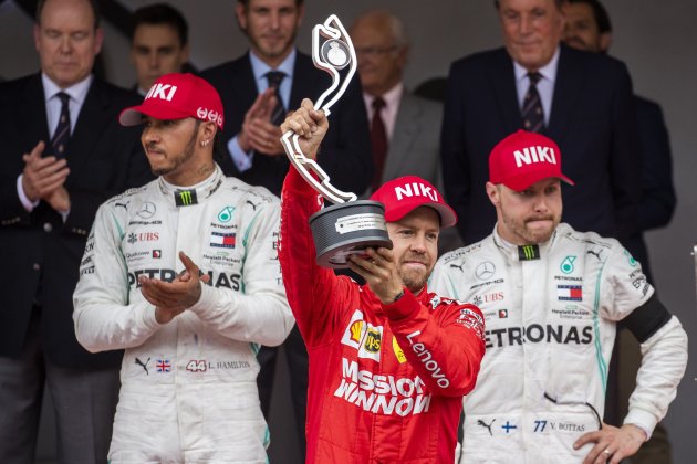 Vettel Hamilton Bottas Monaco Formula 1 EFE