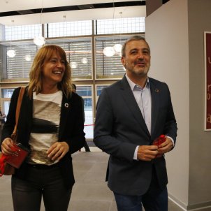 Jaume Collboni i Laia Bonet seu electoral 26 M ACN Jaume Collboni i Laia Bonet seu electoral 26 M ACN